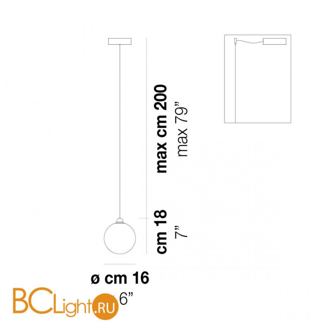 Подвесной светильник Vistosi Oro ORO SP P CRTR OG L22 B CE