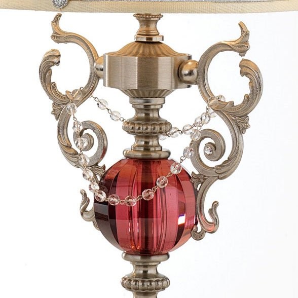 Настольная лампа Euroluce Lyra LP1 Silver Antique rose Настольная лампа Euroluce Lyra LP1 Silver Antique rose
