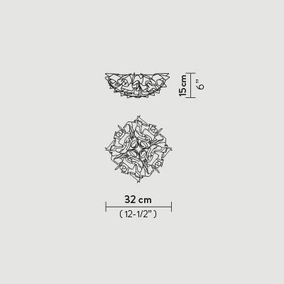 Потолочный светильник Slamp Veli CEILING MINI COUTURE VEL78PLF0001BW000 Потолочный светильник Slamp Veli CEILING MINI COUTURE VEL78PLF0001BW000