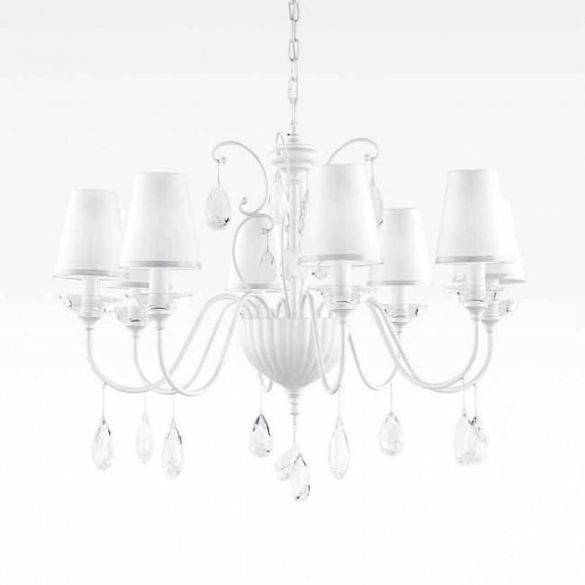 Люстра Beby Group Nuovo Vintage 510/8 Pearled White 316 CUT CRYSTAL