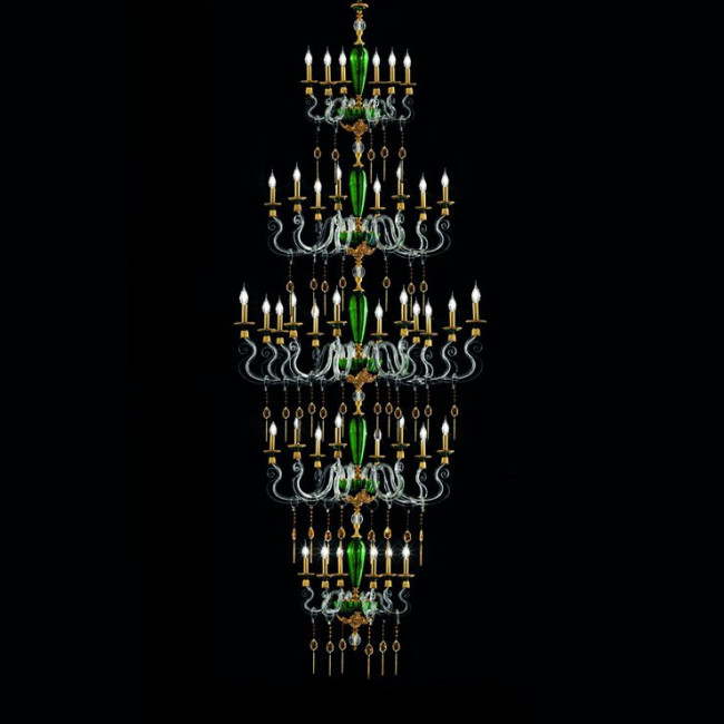 Люстра Euroluce Barocco L28 SUPERLUX SPECIAL EDITION gold Green Люстра Euroluce Barocco L28 SUPERLUX SPECIAL EDITION gold Green