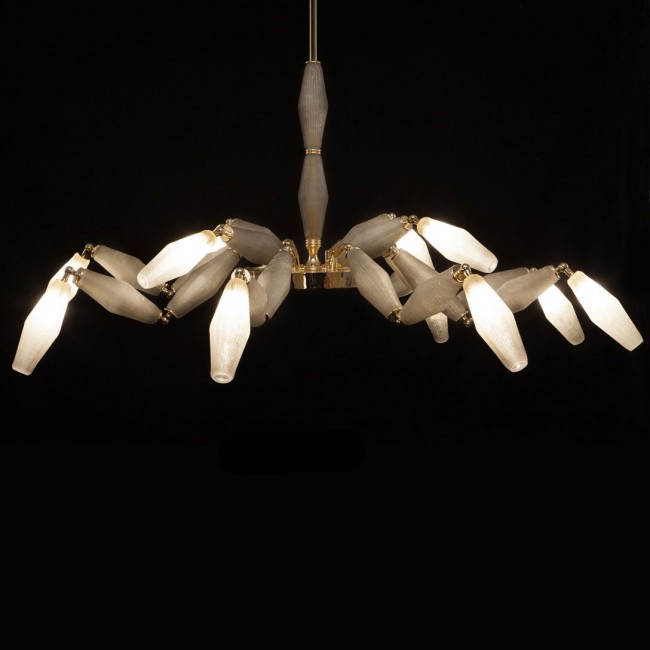 Люстра Euroluce Mov L6+3 gold vintage Люстра Euroluce Mov L6+3 gold vintage
