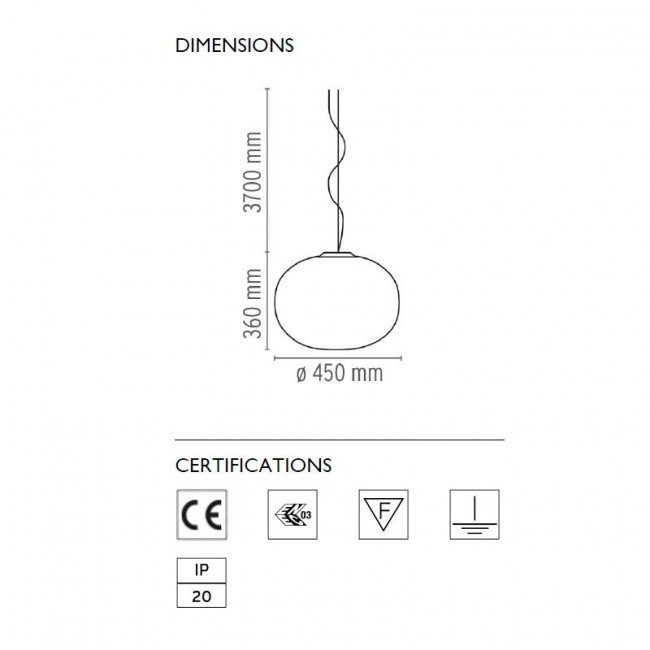 Подвесной светильник Flos Glo-Ball S2 ECO F3011061 Подвесной светильник Flos Glo-Ball S2 ECO F3011061
