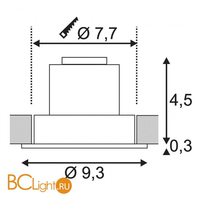 Встраиваемый спот (точечный светильник) SLV Tria 113870 Встраиваемый спот (точечный светильник) SLV Tria 113870