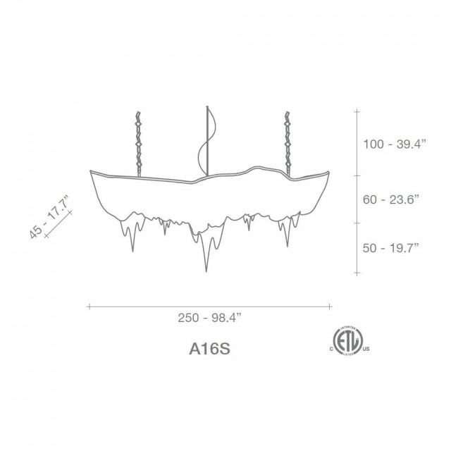 Подвесной светильник Terzani Atlantis A16S E7 C8