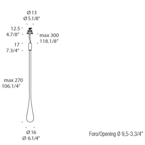 Встраиваемый подвесной светильник Leucos Glo S/i 0003460 Встраиваемый подвесной светильник Leucos Glo S/i 0003460