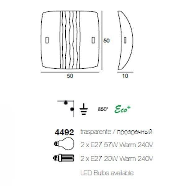 Настенно-потолочный светильник Linea Light Classic collection 4492