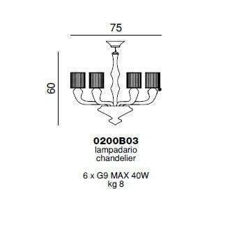 Люстра Beby Group Silver night 0200B03 Chrome Silver Cortina White Люстра Beby Group Silver night 0200B03 Chrome Silver Cortina White