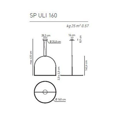 Подвесной светильник Axo Light U-Light SP ULI 160 LED RU XX Подвесной светильник Axo Light U-Light SP ULI 160 LED RU XX