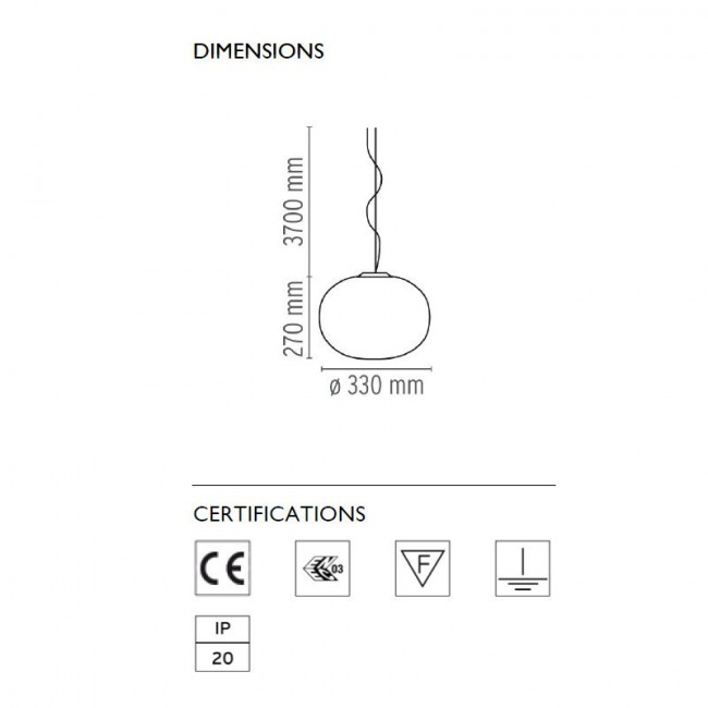 Подвесной светильник Flos Glo-Ball S2 F3010061 Подвесной светильник Flos Glo-Ball S2 F3010061