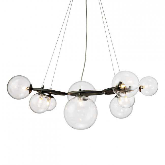 Люстра DeLight Collection wendt KG1202P-9 grey/clear Люстра DeLight Collection wendt KG1202P-9 grey/clear