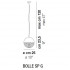 Подвесной светильник Vistosi Bolle SP G E27 BC NI Подвесной светильник Vistosi Bolle SP G E27 BC NI
