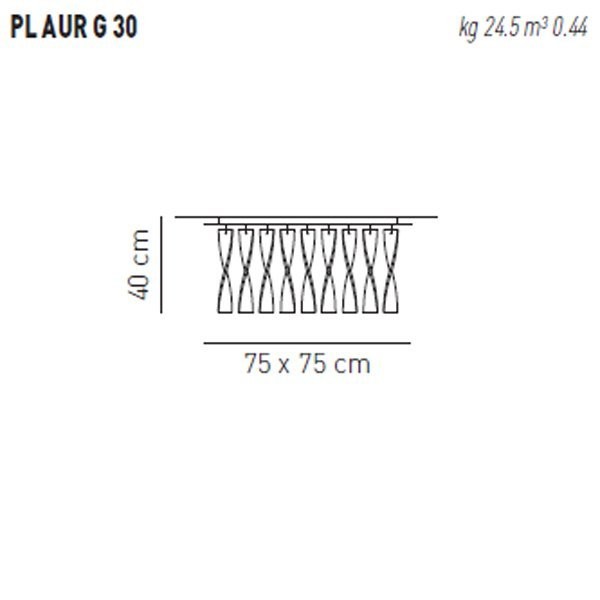 Потолочный светильник Axo Light Aura PL AUR G 30 BC PLAURG30BCCRE27 Потолочный светильник Axo Light Aura PL AUR G 30 BC PLAURG30BCCRE27