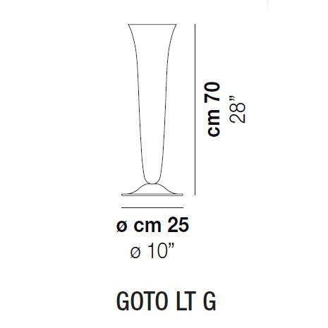 Настольная лампа Vistosi Goto LT G E27 BC Настольная лампа Vistosi Goto LT G E27 BC