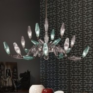 Люстра Euroluce Mov L8+4 nickel Fume/Viridian Люстра Euroluce Mov L8+4 nickel Fume/Viridian