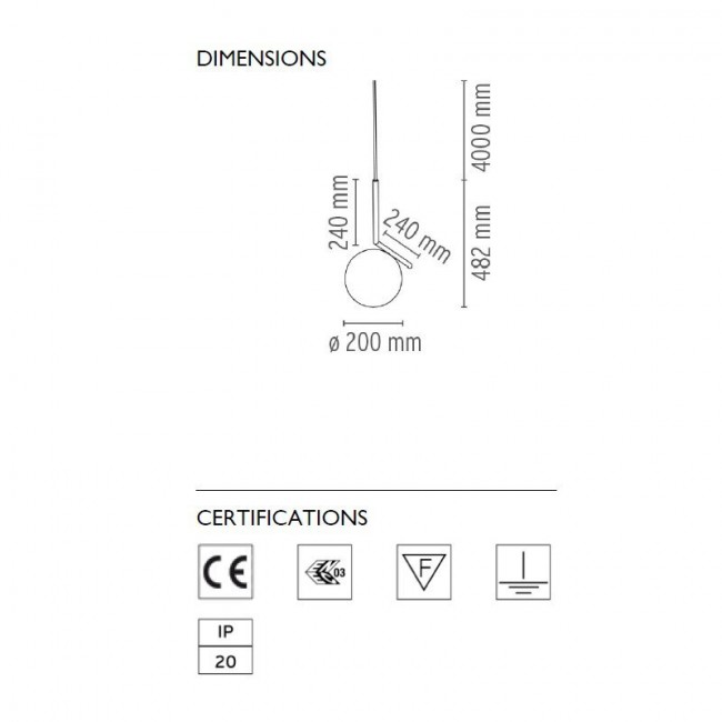 Подвесной светильник Flos IC Lights S1 Brushed brass F3175059 Подвесной светильник Flos IC Lights S1 Brushed brass F3175059