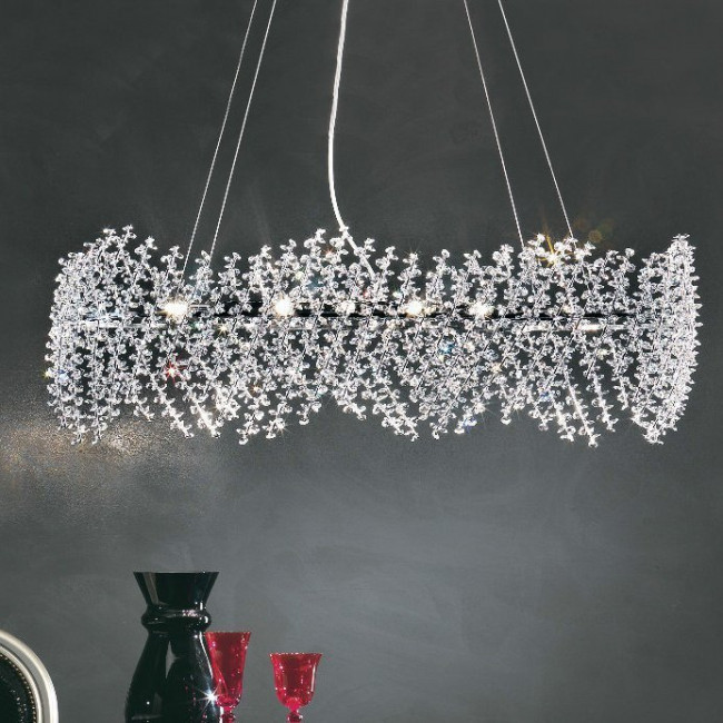 Подвесной светильник Renzo Del Ventisette Shine L 14218/10 SWA DEC. CROMO Подвесной светильник Renzo Del Ventisette Shine L 14218/10 SWA DEC. CROMO