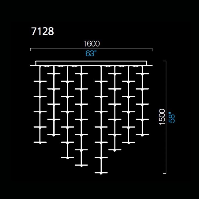 Каскад Barovier&Toso Exagon 7128/CC Каскад Barovier&Toso Exagon 7128/CC