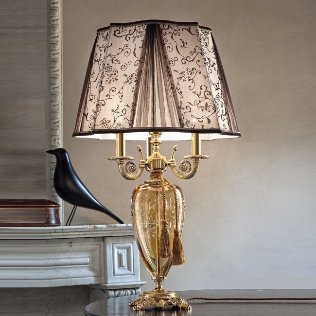 Настольная лампа Euroluce Aida LG3+1 Amber Настольная лампа Euroluce Aida LG3+1 Amber