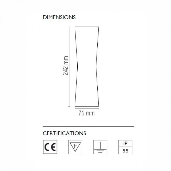 Настенный спот (точечный светильник) Flos Clessidra 40°+40° White F1584009 Настенный спот (точечный светильник) Flos Clessidra 40°+40° White F1584009