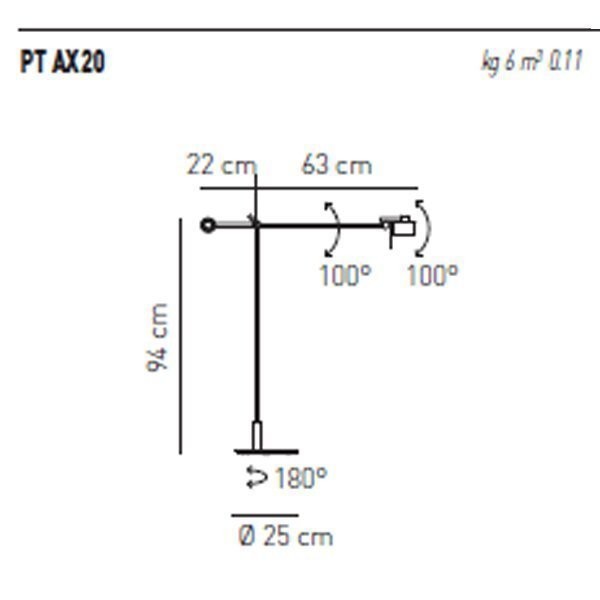 Напольный светильник Axo Light AX20 PT AX20 PTAX20XXXXCRG9X Напольный светильник Axo Light AX20 PT AX20 PTAX20XXXXCRG9X