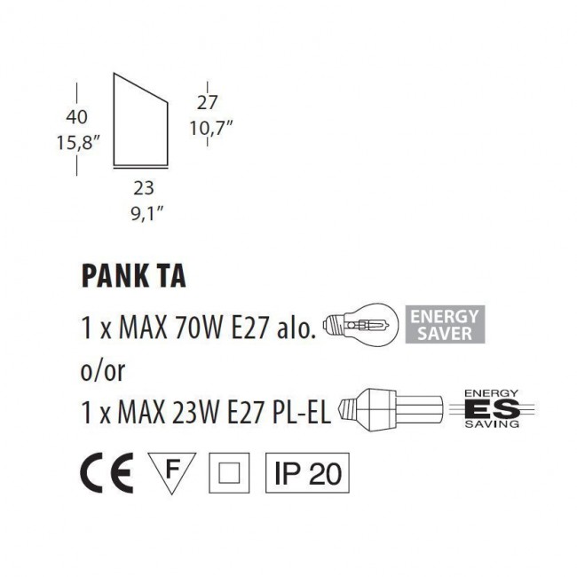 Настольный светильник Morosini Pank TA 0520TA06TOFL
