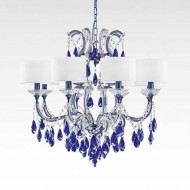 Люстра Beby Group Nuovo Vintage 6101/8 Blue Sapphire Metallized White silk Blue Люстра Beby Group Nuovo Vintage 6101/8 Blue Sapphire Metallized White silk Blue