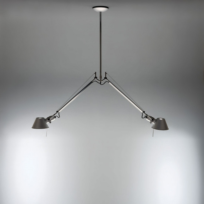 Подвесной светильник Artemide Tolomeo Sospensione 2 Bracci Alluminio A036400
