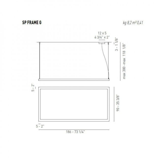 Подвесной светильник Axo Light Lightecture Framework SP FRAME G SPFRAMEGFLEBCXX Подвесной светильник Axo Light Lightecture Framework SP FRAME G SPFRAMEGFLEBCXX