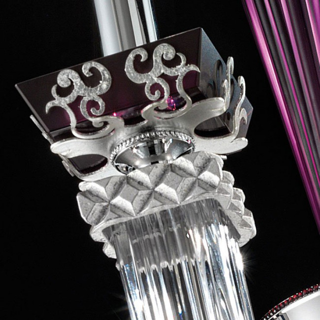 Люстра Euroluce Museum L8 Shiny silver amethyst