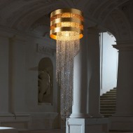 Подвесной светильник Euroluce Dafne Superlux S5 H150 Gold amber Подвесной светильник Euroluce Dafne Superlux S5 H150 Gold amber