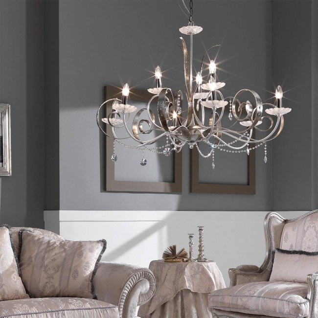 Люстра Masca Gotica 1846/9 Argento platino Люстра Masca Gotica 1846/9 Argento platino