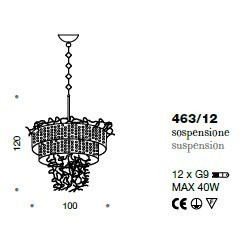 Подвесной светильник IDL Groovy 463/12 light gold Подвесной светильник IDL Groovy 463/12 light gold