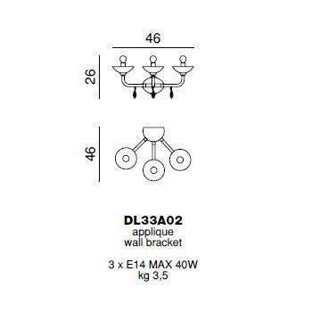 Бра Beby Group Black tube DL33A02 Chrome Dark Rome Cut Almond