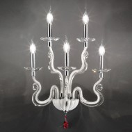 Бра Euroluce Venice Superlux A5 silver white red
