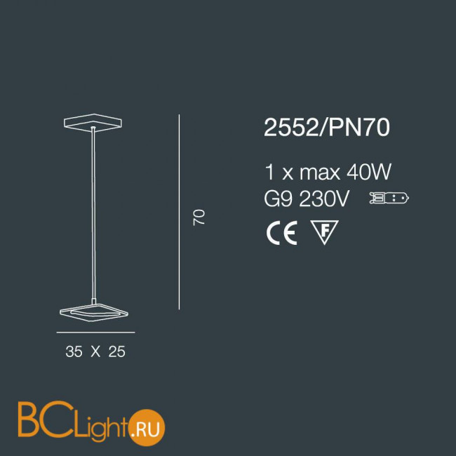 Потолочный светильник Bellart Alaska 2552/PN70 04/V05