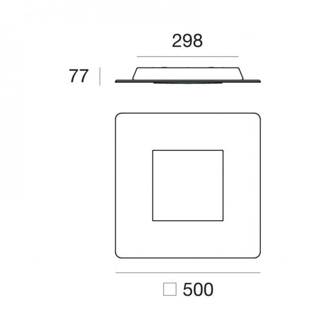 Потолочный светильник Linea Light Square 8121