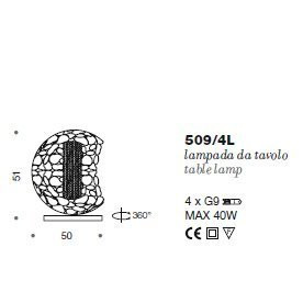 Настольная лампа IDL Twister 509/4L brown corten with light gold chains Настольная лампа IDL Twister 509/4L brown corten with light gold chains