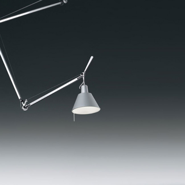 Подвесной светильник Artemide Tolomeo sospensione decentrata - Diffusore alluminio 0629000A + 0371050A