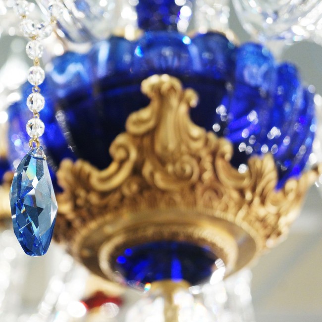 Люстра Euroluce Barocco L8 gold Blue