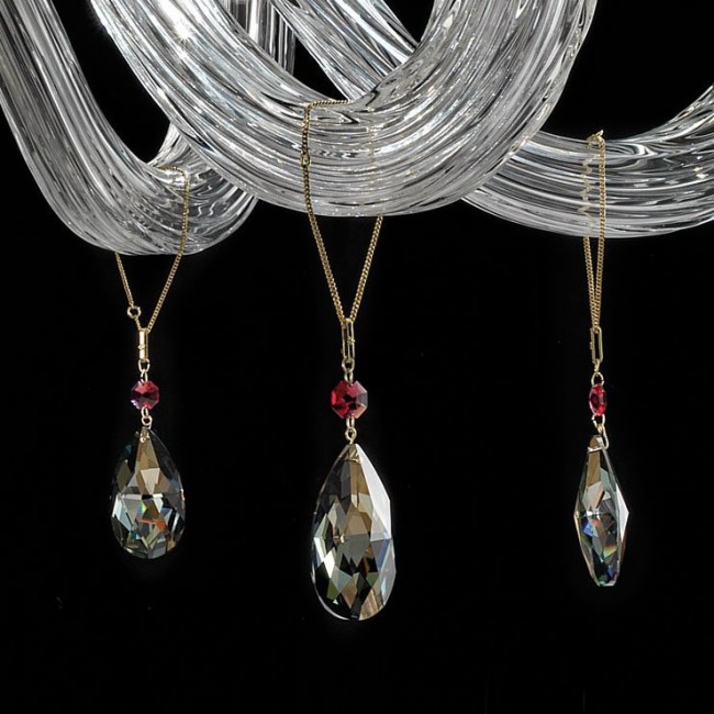 Люстра Euroluce Museum L8+4+4 Satin gold amber Люстра Euroluce Museum L8+4+4 Satin gold amber