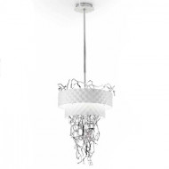 Подвесной светильник IDL Groovy 463/6 pure steel / velvet white Подвесной светильник IDL Groovy 463/6 pure steel / velvet white