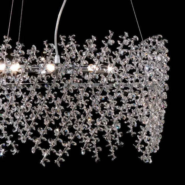 Подвесной светильник Renzo Del Ventisette Shine L 14218/60 SWA Trasparente DEC. CROMO Подвесной светильник Renzo Del Ventisette Shine L 14218/60 SWA Trasparente DEC. CROMO