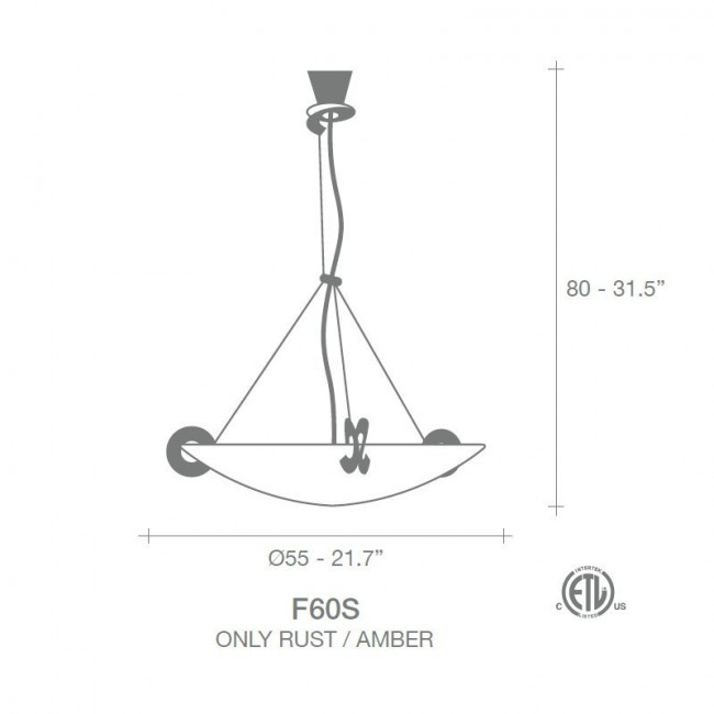 Подвесной светильник Terzani Solune F60S F1 B4 Подвесной светильник Terzani Solune F60S F1 B4