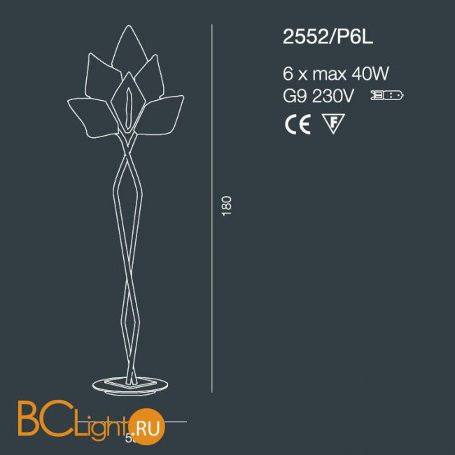 Торшер Bellart Alaska 2552/P6L 04/V01-V09 Торшер Bellart Alaska 2552/P6L 04/V01-V09