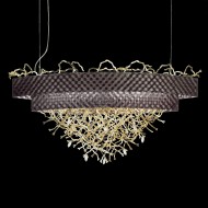Подвесной светильник IDL Groovy 464/12 velvet black with light gold branches Подвесной светильник IDL Groovy 464/12 velvet black with light gold branches