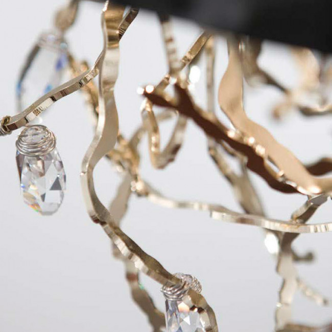 Подвесной светильник IDL Groovy 464/12 velvet black with light gold branches Подвесной светильник IDL Groovy 464/12 velvet black with light gold branches