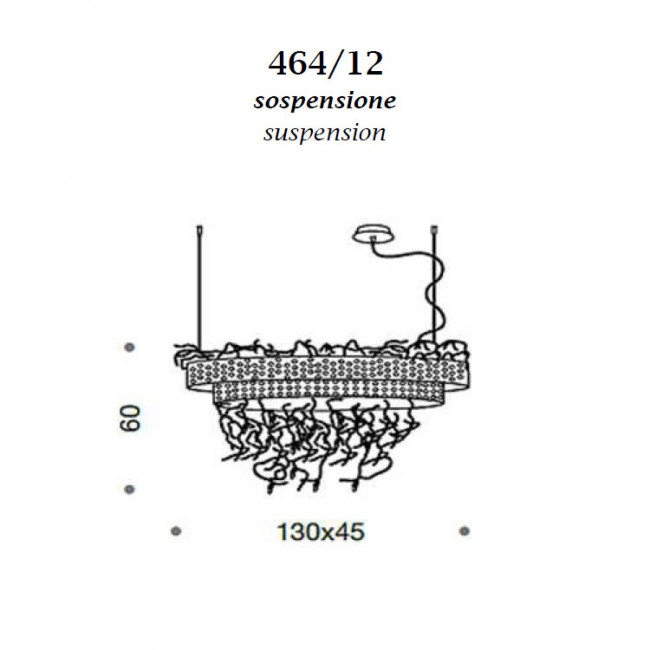 Подвесной светильник IDL Groovy 464/12 velvet black with light gold branches Подвесной светильник IDL Groovy 464/12 velvet black with light gold branches