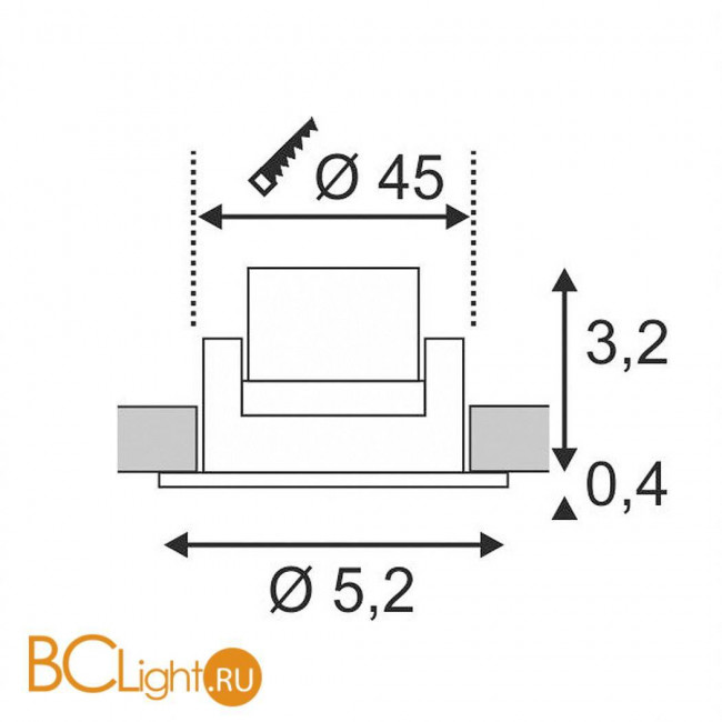 Встраиваемый спот (точечный светильник) SLV Tria 113976
