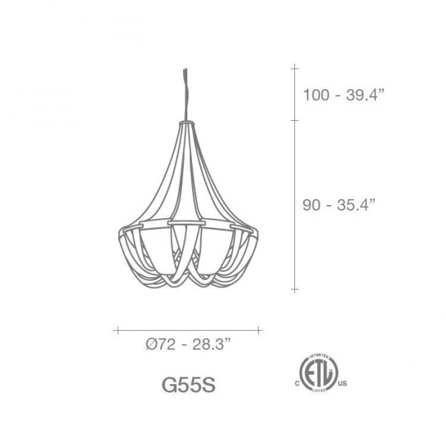 Подвесной светильник Terzani Soscik G55S F7 C8 Подвесной светильник Terzani Soscik G55S F7 C8